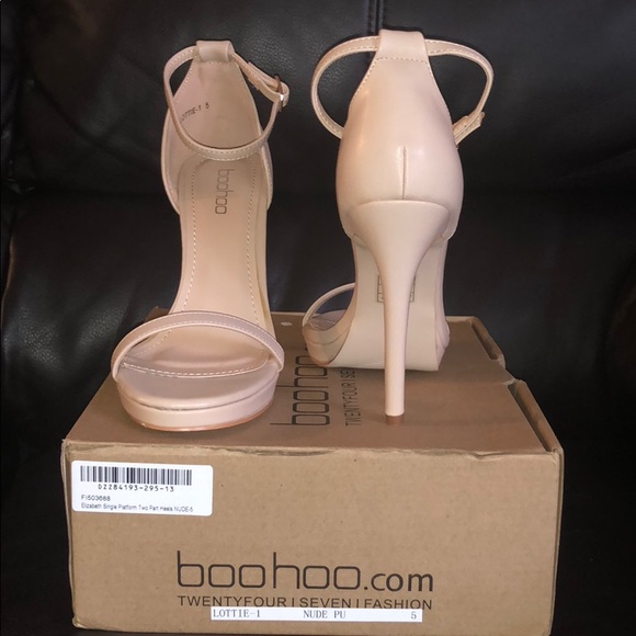 Women’s BooHoo.com Nude ankle strap heels - Picture 3 of 6